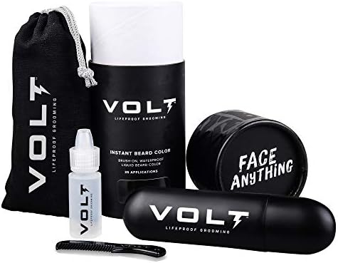 VOLT Grooming Instant Beard Color - Smudge and Water Resistant Quick Drying Brush on Color for Beards, Mustaches, and Eyebrows, Sand (Blonde)