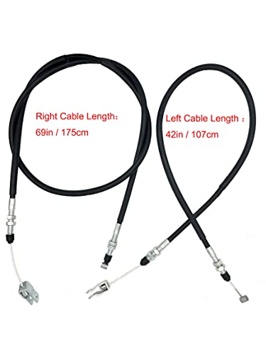 Gaoshun Kawasaki Mule Left Right Rear Brake Cable Parking Cables 2500 2510 2520 3000 3010 3020 4000 4010 54005-1201 54005-1202 #TOP2