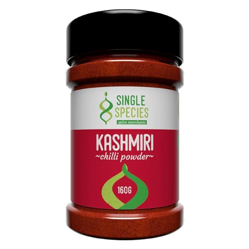 Angus & Oink | Superior Single Species Kashmiri Chilli Powder | For Authentic Rogan Josh & Tikka Masala | Vibrant Red Color Mild Heat | Perfect for Curries & Tomato-Based Dishes | 1 x 160G