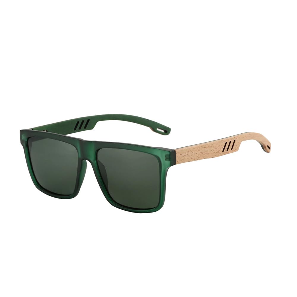 Occhiali da sole in legno alla moda polarizzati per uomo e donna con protezione UV400