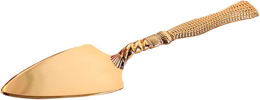 LIFKOME Gold Baking Spatula Multi-functional Pizza Server Cake Decorator Zinc Alloy Ergonomic Handle Easy to Use Pizza Supply