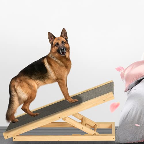 Youyijia Dog Ramp Adjustable Heights Pet/Ramp/Car Pet Dog with Non-slip Carpet Safety Pets Ladder for Travel Dog Ramp for Sofa (L27.59*W13.78*H11.8IN) - Image 6