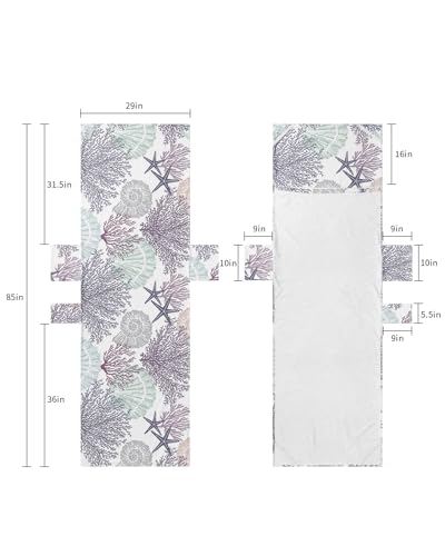 Purple Teal Grey Coastal Beach Lounge Chair Towel Cover, Soft Chaise Lounge Towel with Side Pockets Patio Pool Chairs Cover for Beach/Pool Sunbathing 29x85 Summer Beach Coral Nautical Seaside