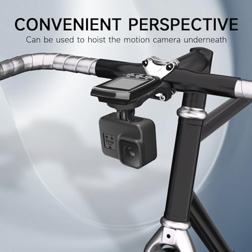 Image of Bike Computer Mount for Garmin - Out Front Combo Mount for Wahoo Elemnt,Wahoo Elemnt Bolt, Wahoo Elemnt Mini, Bryton Cateye, Gopro and Bike Light Adapter