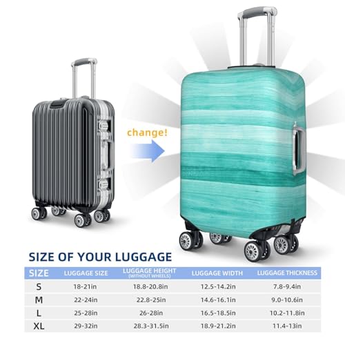 VOSERY Travel Luggage Cover - Teal Turquoise Washable Suitcase Covers Protector Fits 18-32 Inch Luggage4