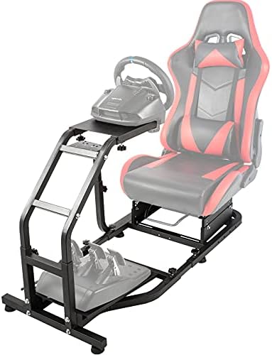 Marada Racing Simulator Cockpit with 5 Help Arms,Adjustable Racing Wheel Stand,Match for Logitech G25 G27 G29 G920 G923 Thrustmaster Fanatec，With out Wheel& Pedals & Seat