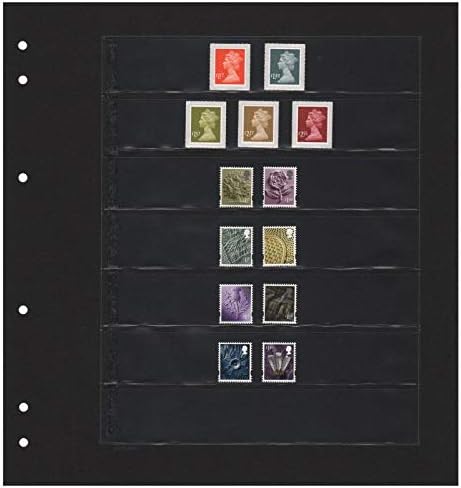 Schaubek SBL16S-5 Blanko-Like - 5 Sheets Black 7 Stripes 188 x 30 mm