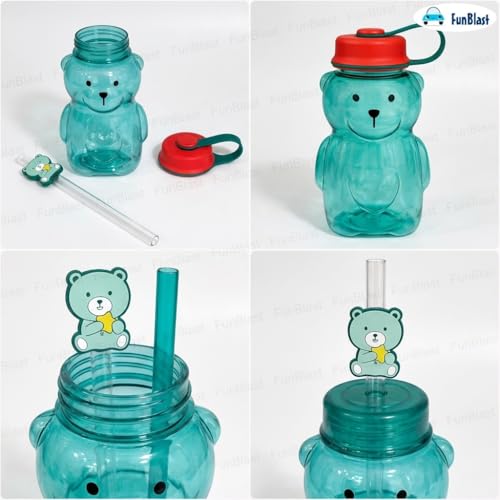 Bouteille d'eau pour l'école et sorties enfants FunBlast 430 ml verte