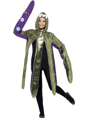 Costume de pieuvre femme en tissu léger avec tentacules mobiles