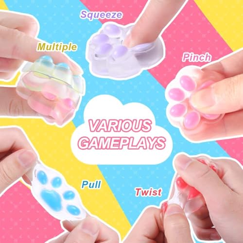Image of Kawaii Squishy Paw Squeeze Stress Anxiety Relief Toy ( 1 Piece )