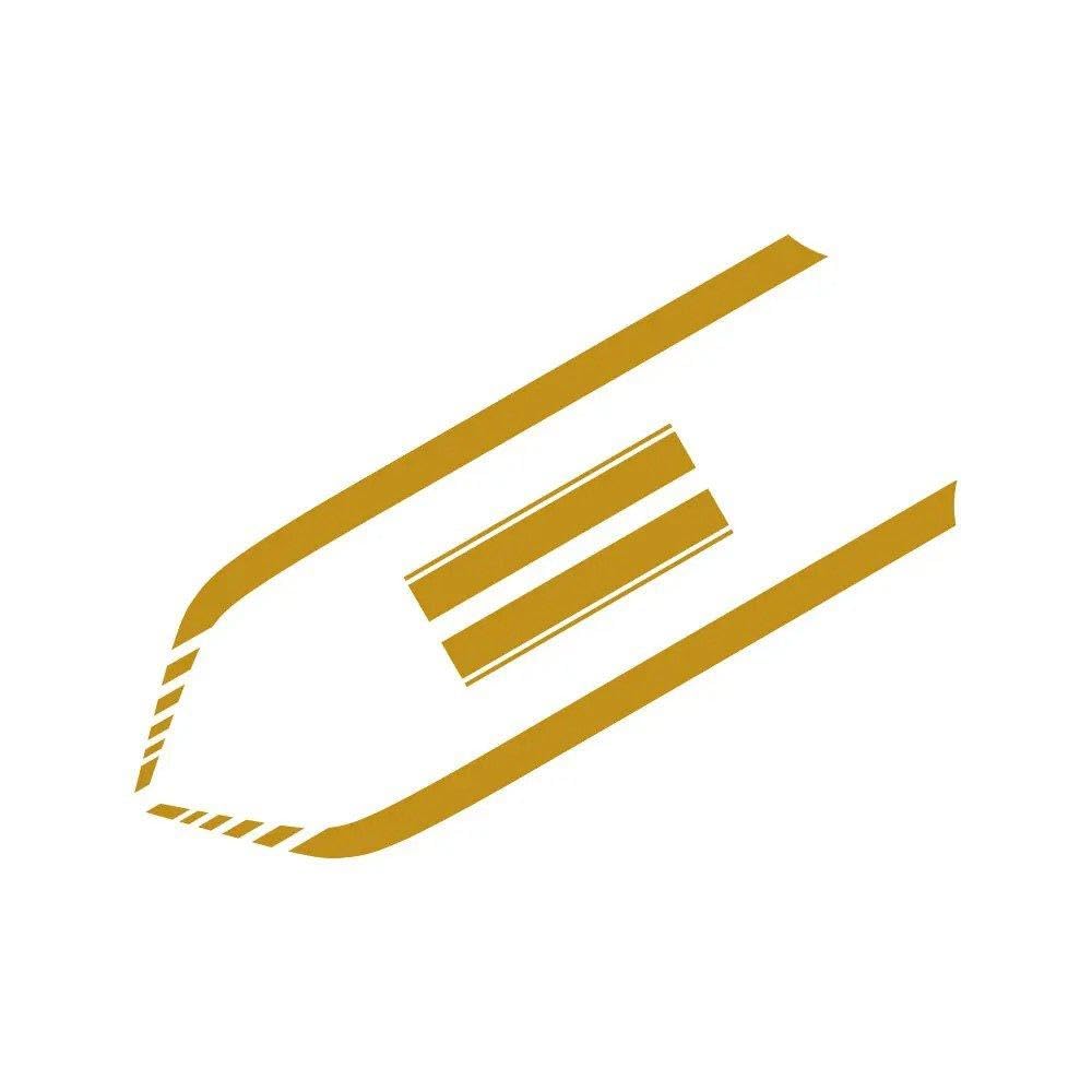 for Renault Trafic MK3 MK2 Camper Van Car Door Side Graphics Stickers Vinyl Film Hood Bonnet Decals(Matt Gold,L1 SWB)