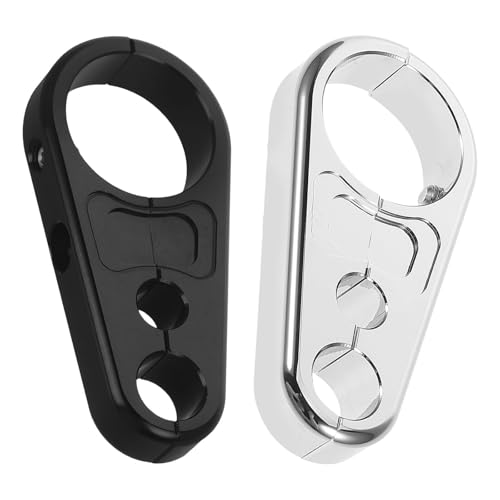 POPETPOP Lot de 2 Colliers de Serrage Aluminium 25mm pour Câble de Frein et Accélérateur Moto, Installation Facile, Design Aérodynamique, pour Touring Longue Durée ou Déplacements Urbains