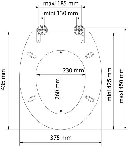 SCHÜTTE WC-bril houten kern GREY STONES, toiletbril met softclosemechanisme, geschikt voor veel standaard toiletpotten… - Image 7