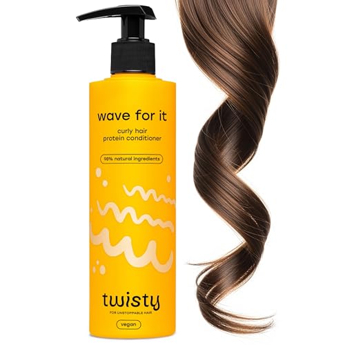 Twisty Wave For It Protein Conditioner Locken - Haarspülung für Naturlocken, PEH Balance, 11 Aminosäuren, 98% natürlich, Anti-Frizz, 280ml
