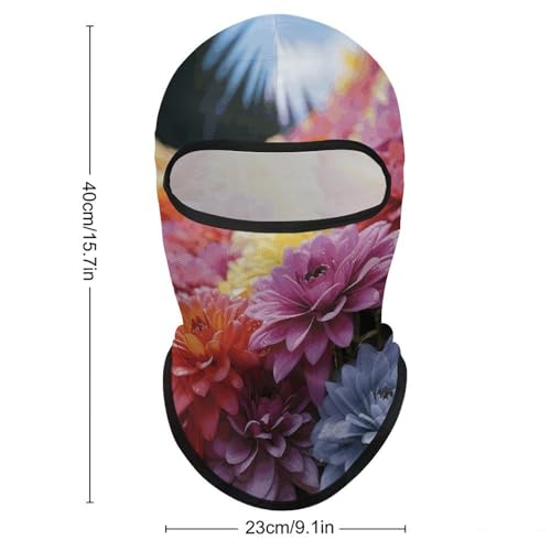 Balaclava de Flores Arcoíris con Protección Solar para Hombres y Mujeres, Máscara Respirable de Cabeza Completa para Senderismo, Ciclismo, Correr y Conducir miniatura 2