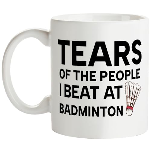 Funny Gifts For Badminton Lover, Badminton Player Coffee Mug, Humorous Birthday Thanksgiving Christmas Gifts For Badminton Enthusiast Coach 11OZ Tea Cup