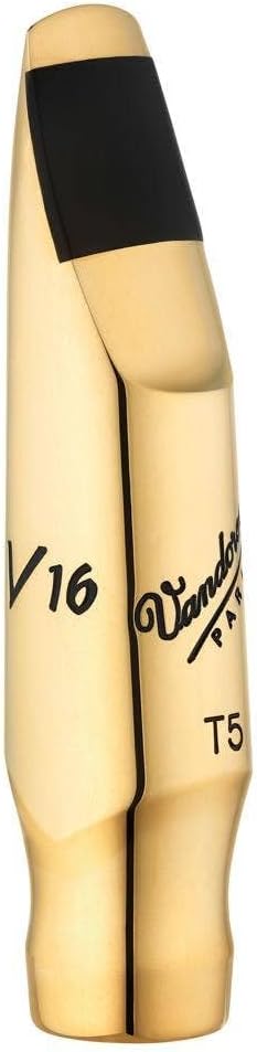 Vandoren SM821GLKO T5 Large Chamber V16 Metal Tenor Sax Mouthpiece w/ Optimum Ligature Kit