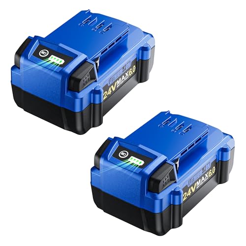 2 Packs Replacement for Kobalt 24V Battery 6.0Ah Lithium Ion Batteries Compatible with Kobalt 24-Volt Max Battery KB624-03 KB524-03 KB424-03 KB224-03 KB124-03 Suitable for All 24V Cordless Power Tool