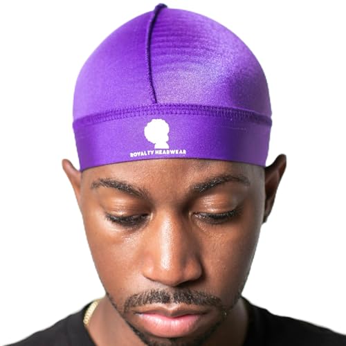 Royalty Headwear Silky Wave Cap for 360, 540 & 720 Waves, Soft Breathable Durag Skull Cap Beanie for...
