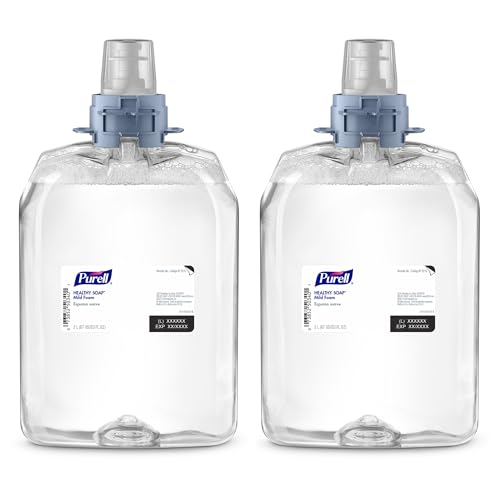PURELL HEALTHY SOAP Mild Foam, Fragrance Free, 2000 mL Foam Hand Soap Refill for PURELL FMX-20 Manual Soap Dispenser (Pack of 2) – 5213-02 - Manufactured by GOJO, Inc.