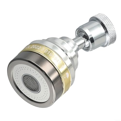 Honseadek - Honseadek Brass Kitchen Tap Aerator, 3-Level Adjustable, Anti-Splash & Water-Saving Foaming Device, Stainless Steel Build, for Round Taps 20mm-24mm(5.7CM)