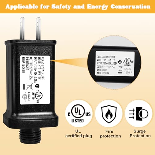 Image of 2 Pack Replacement Yard Inflatable Adapters, 12V 1.25A Class 2 Power Supply