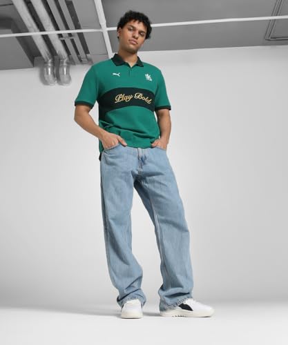 Image of Puma Men Cotton Classic Fit Polo (634698 Wild Green, Small