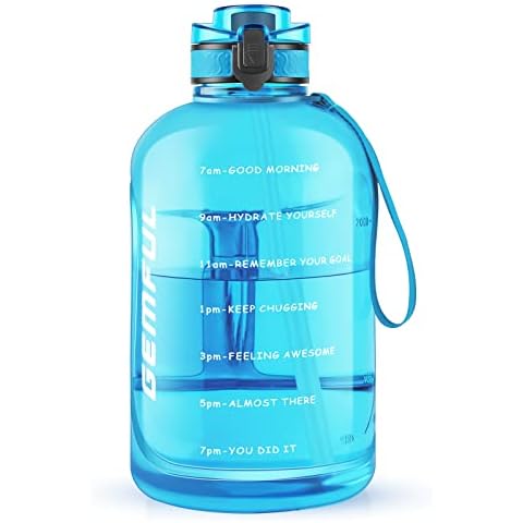 GEMFUL Große Trinkflasche 3L mit Griff Auslaufsicher Wasserflasche Cover