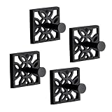 Autumn Alley Black Bathroom Towel Hook Robe Hook Wall Mounted - Wall Hooks for Towel, Robe, Coat, and Door Hooks for Bathroom Rustproof Modern Unique Style, 4 Pack