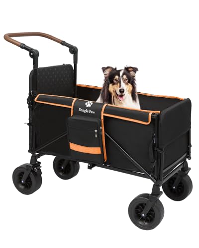 Snagle Paw Dog Wagon for Medium Large Dogs up to 200lbs | All Terrain Foldable...