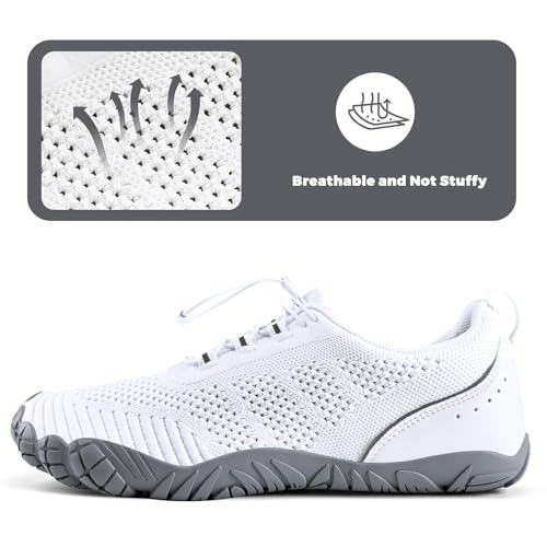 Image of WateLves Barefoot Water Shoes Men Women Wide Toe Box Minimalist Gym Sneakers Zero Drop Walking Shoes for Training Yoga Beach Hiking