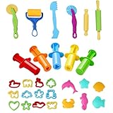 Giutsaull 29 Pezzi Formine Plastilina per Bambini, Set Plastilina Bambini, Formine per Pongo, Accessori per Impastare, Set per Impastare, Scelta di Regali per Ragazzi e Ragazze
