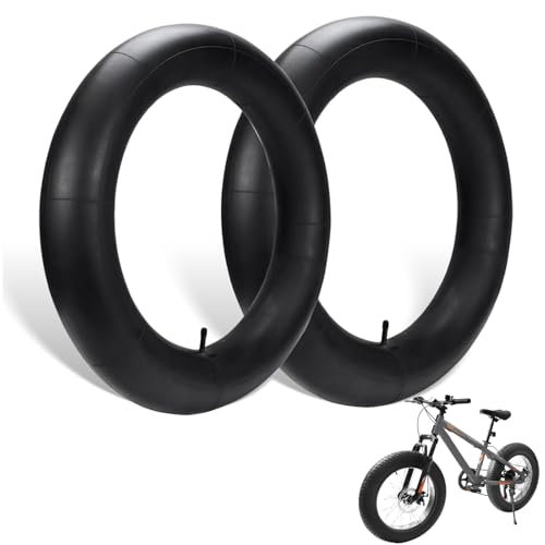 Chambre à air Fatbike 20 x 4 Lot de 2 avec valve Schrader AV35 pour vélo électrique