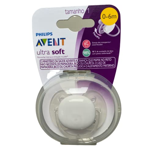 Chupeta Ultra Soft Unitária Branca 0-6M Philips Avent