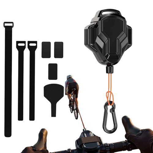 Cuerda de remolque para bicicleta, 2,5 m, autoenrollable, conexión para padres e hijos, para ocio, camping, exterior, excursiones en grupo, rutas de aparcamiento