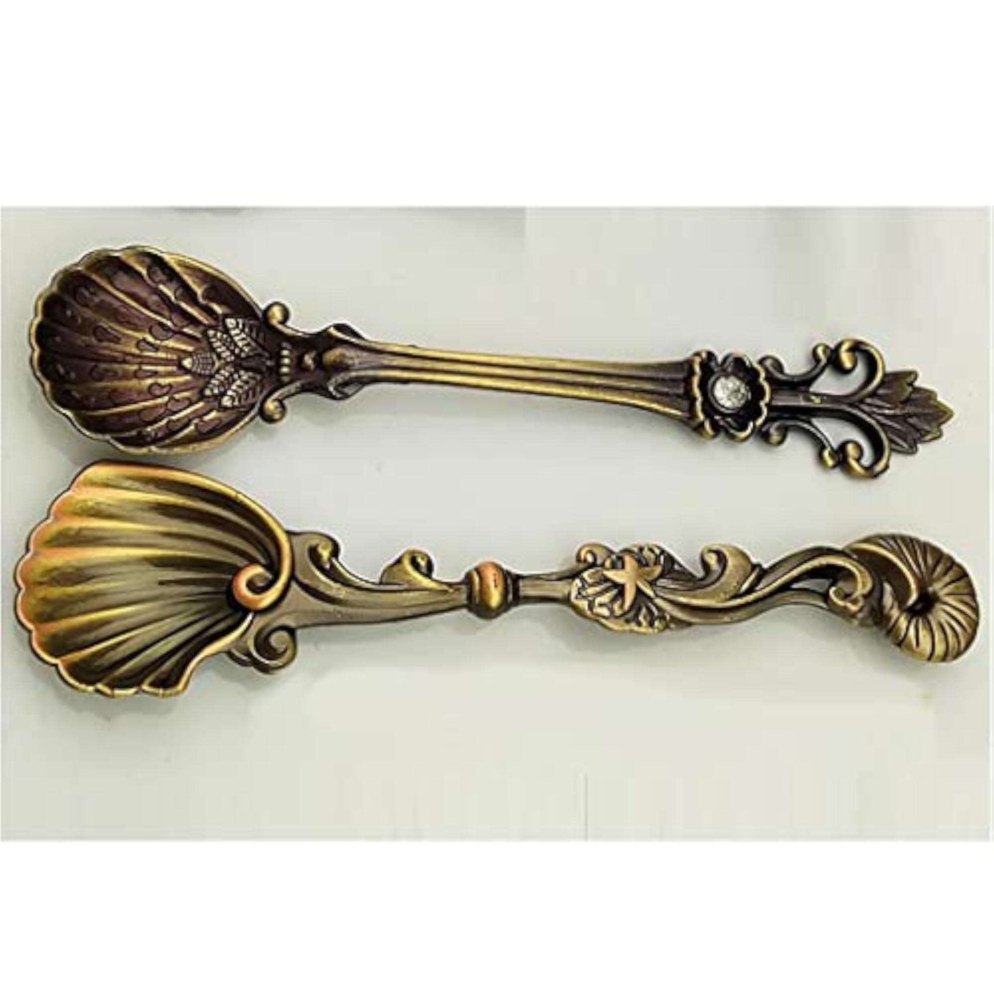 Vintage Classical Spoons Set, 3 Pieces Bronze