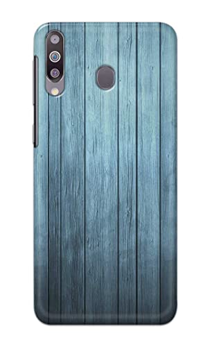 Image of Printed Hard Back Cover Case for Samsung Galaxy M30 Back Cover (Wooden Blue) -702