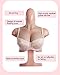 YIQI 8th Silicone Breast Plates Realistic Like Actual Skin with New Technology for Crossdressers (Dark Brown, D)