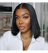 mscoco Bob Wig Human Hair Glueless Wigs Human Hair for Black Women Wear Go Pre...