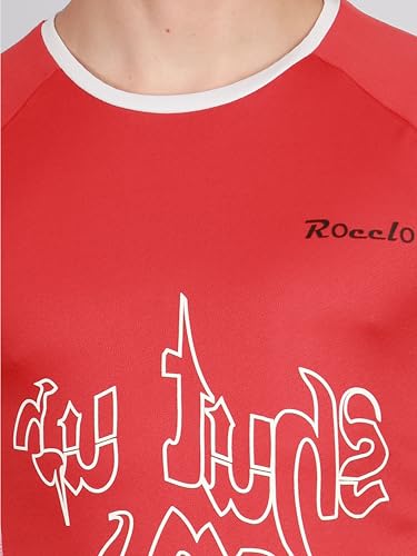 Image of Men's Quick-Dry Mesh Activewear T-Shirt for Gym, Workout & Sports - Red (5069)