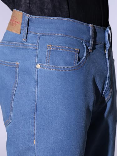 Image of Hubberholme Men Black Cotton Fabric Relaxed Fit Mid-Rise Stretchable Jeans