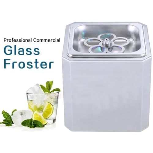 Refrigeratore in vetro per raffreddamento istantaneo, ideale per cocktail, birra, bevande miste in bar, ristoranti, cucine domestiche
