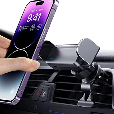 CAFELE [2023 Upgraded] Car Phone Holder Air Vent, [Easiest Auto Clamping] Universal Car Vent Phone Mount, Mobile Automobile Cradle Car Accessories Compatible with iPhone 13 12 11 X XS Samsung S22 S21 Cover