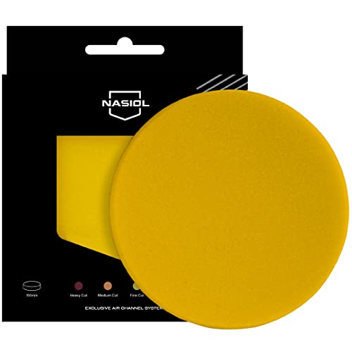Nasiol Special Air Channel Polishing Pad Yellow-150 Mm-Fine Cut Polishing Paste Polish Sponge, Detailing, Auto Application Sponge, Applicator Sponge, Scratch Remover Polishing Compound