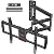 ELIVED Long Arm TV Wall Mount for Most 42-75 Inch TVs, 37.9 Inch Long Extension Corner TV Mount, Full Motion Wall Mount tv Bracket Swivel and Tilt, Holds up to 99 lbs. Max VESA 600x400mm, YD3038