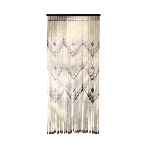 Acomoda Textil – Cortina para Puerta de Madera 90x195 cm para Terraza, Jardín, Balcón y Patio. Panel con Barra Resistente Interior y Exterior Antimoscas e Insectos de Facil Instalación. (Kato)