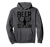 Funny Beer Season - Deer Antlers - American Flag Hunting Pullover Hoodie