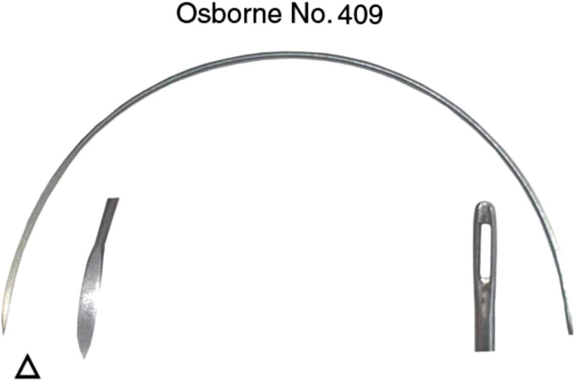 C.S. Osborne Pack of 12 Curved Mattress Needle #409 Size 4"