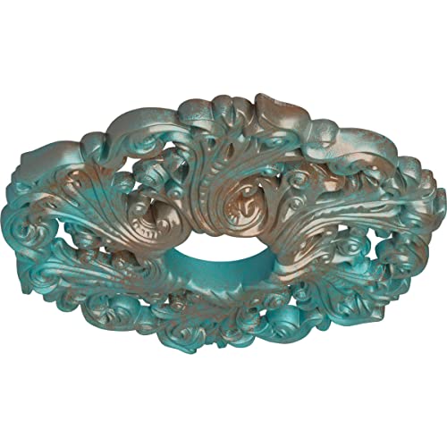 Image of Ekena Millwork CM19ORCGS Orrington Ceiling Medallion, Copper Green Patina