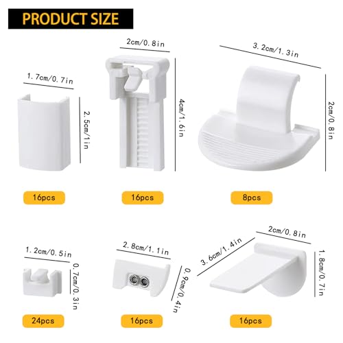 16Kit 96-Piece Pleated Replacement Parts Set, Clamping Support Accessories, Pleated Clamp Support Accessories - Image 2